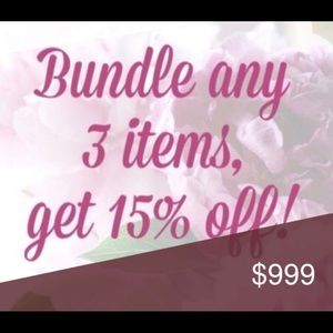 15 percent off 3 or more items